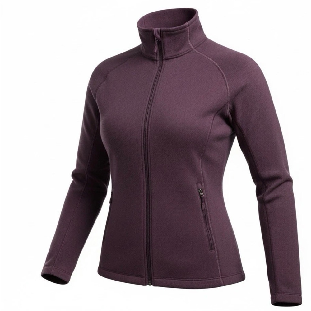 Kirkland Signature Fleece Jacket Women’s Small Full Zip Purple Zip Pockets NEW